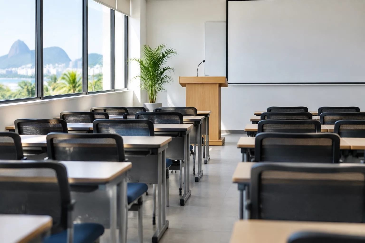 Sala de aula da turma regular de oratória
